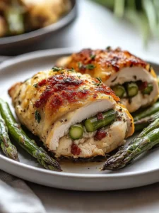 Stuffed Chicken Breast with Asparagus