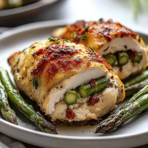 Stuffed Chicken Breast with Asparagus