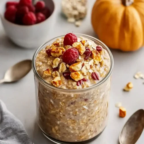 Creamy High Protein Pumpkin Overnight Oats