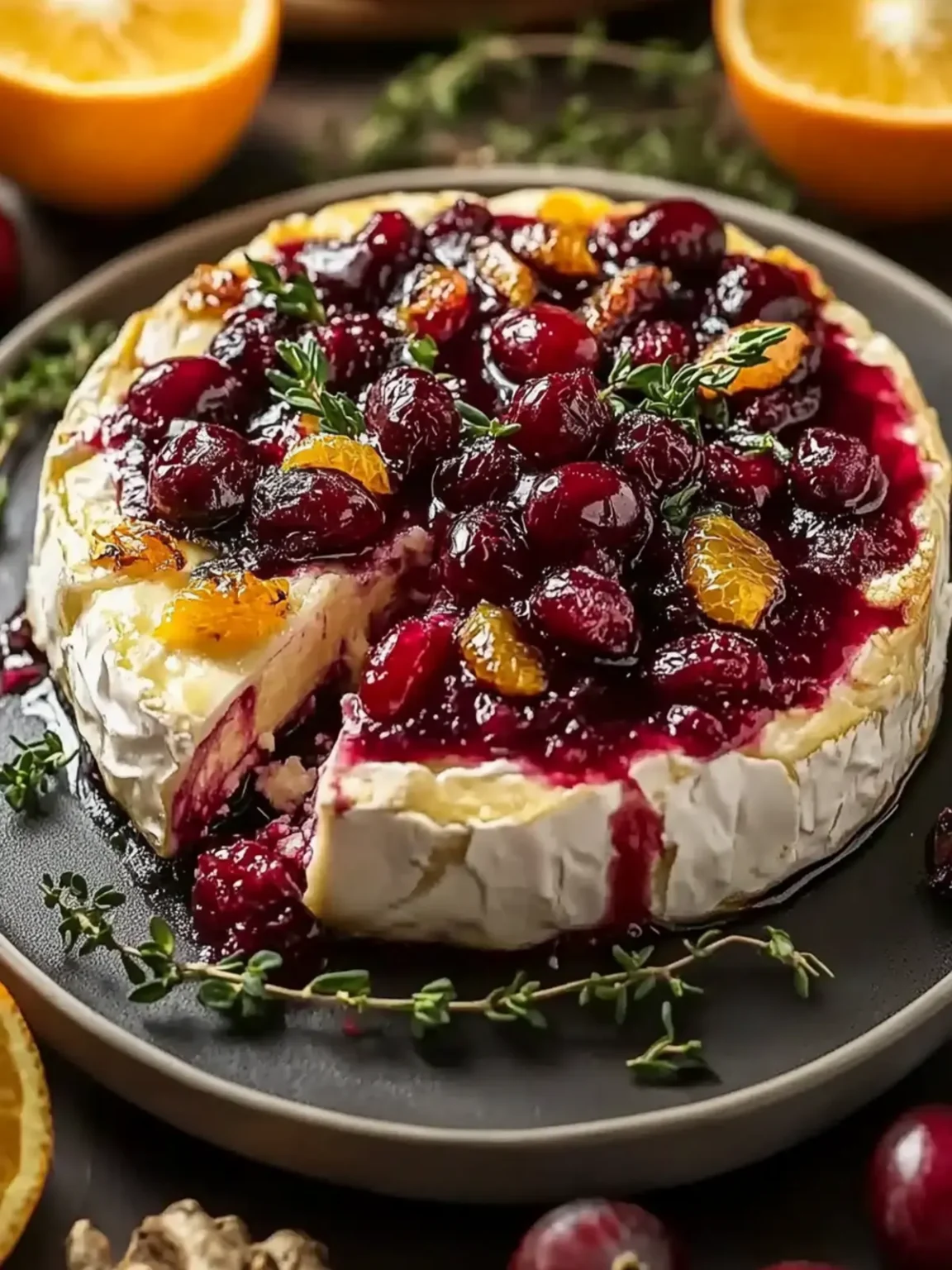 Cranberry Orange Baked Brie