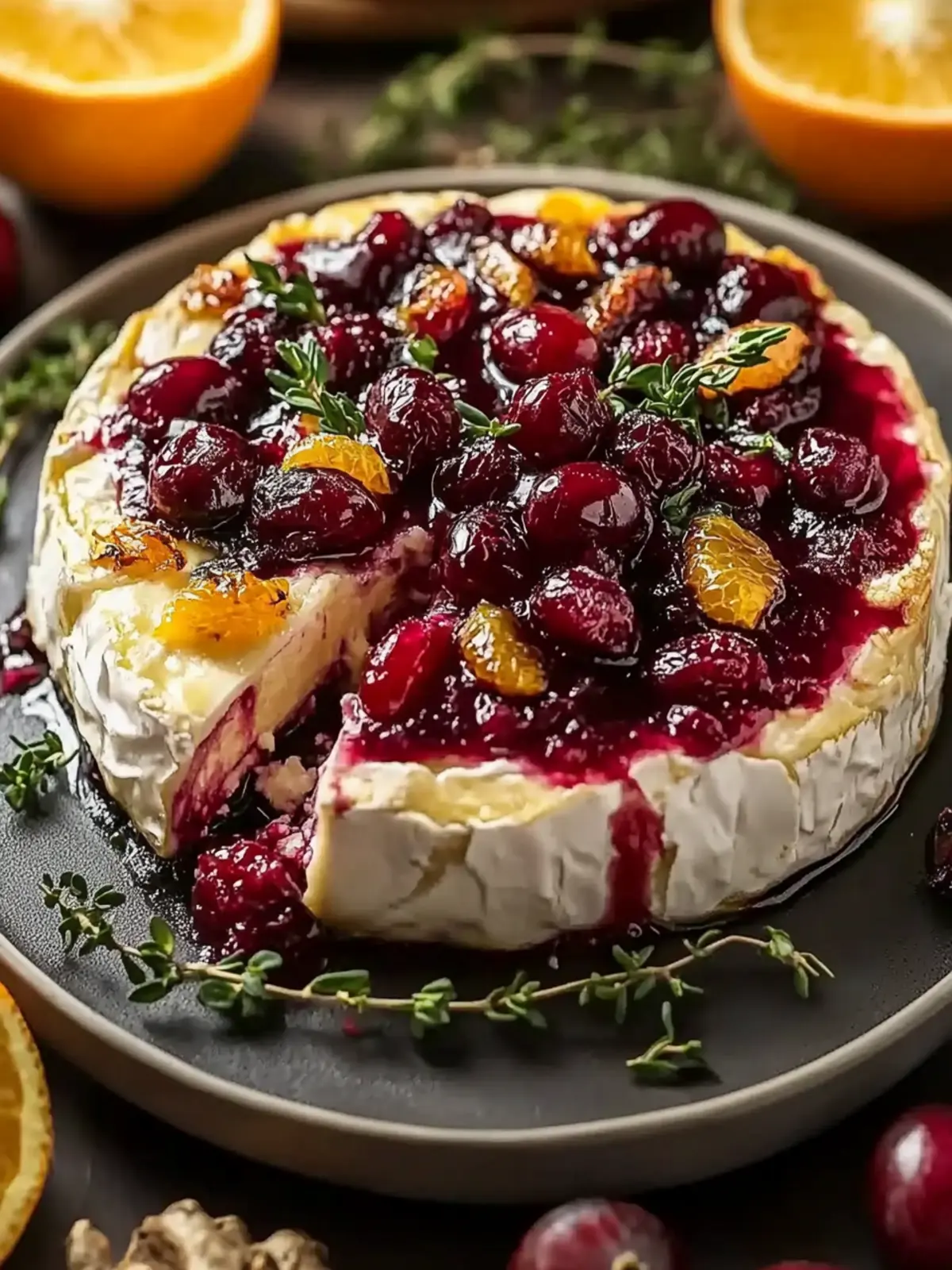 Cranberry Orange Baked Brie