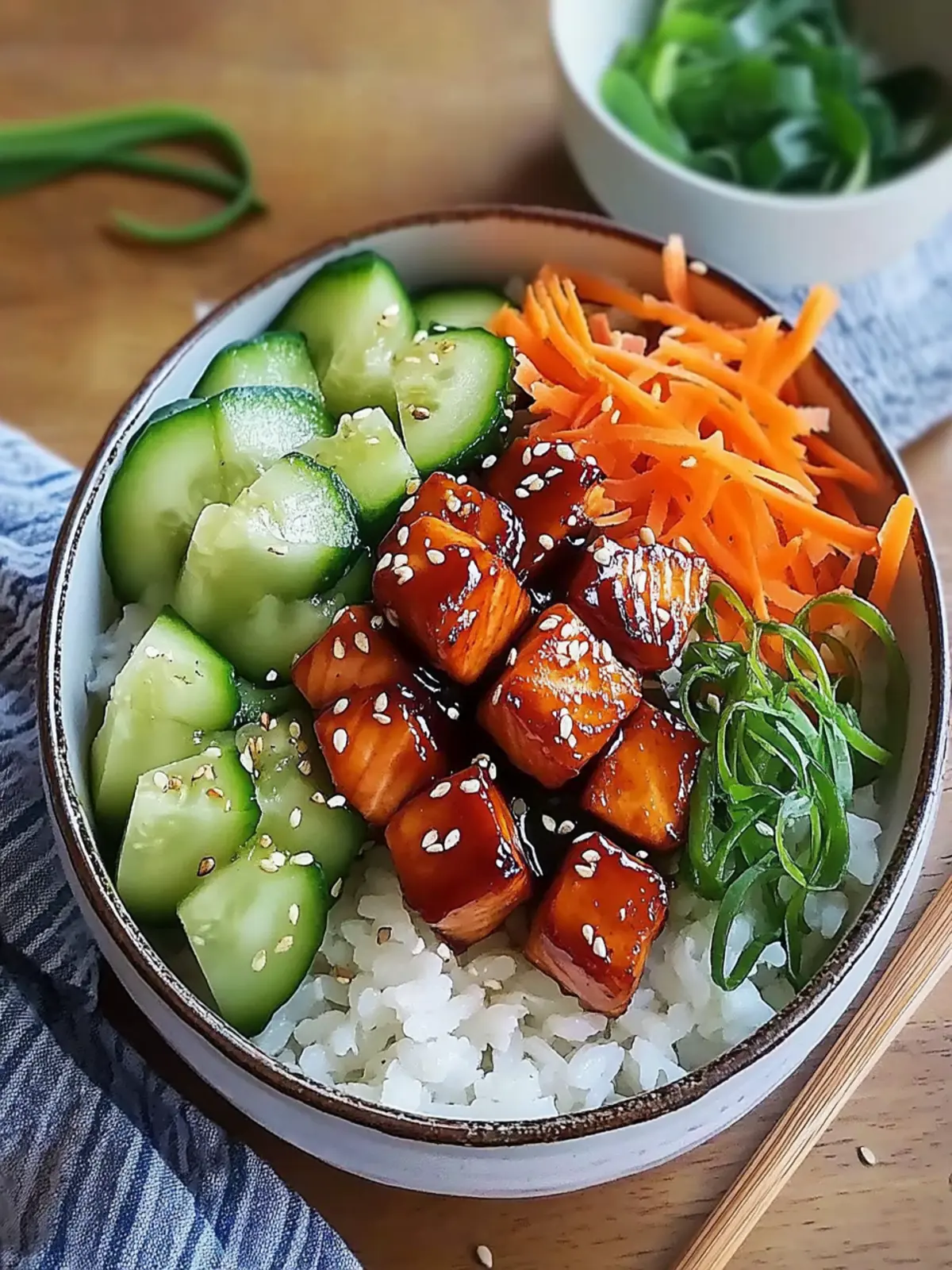 Honey Garlic Salmon Bowl
