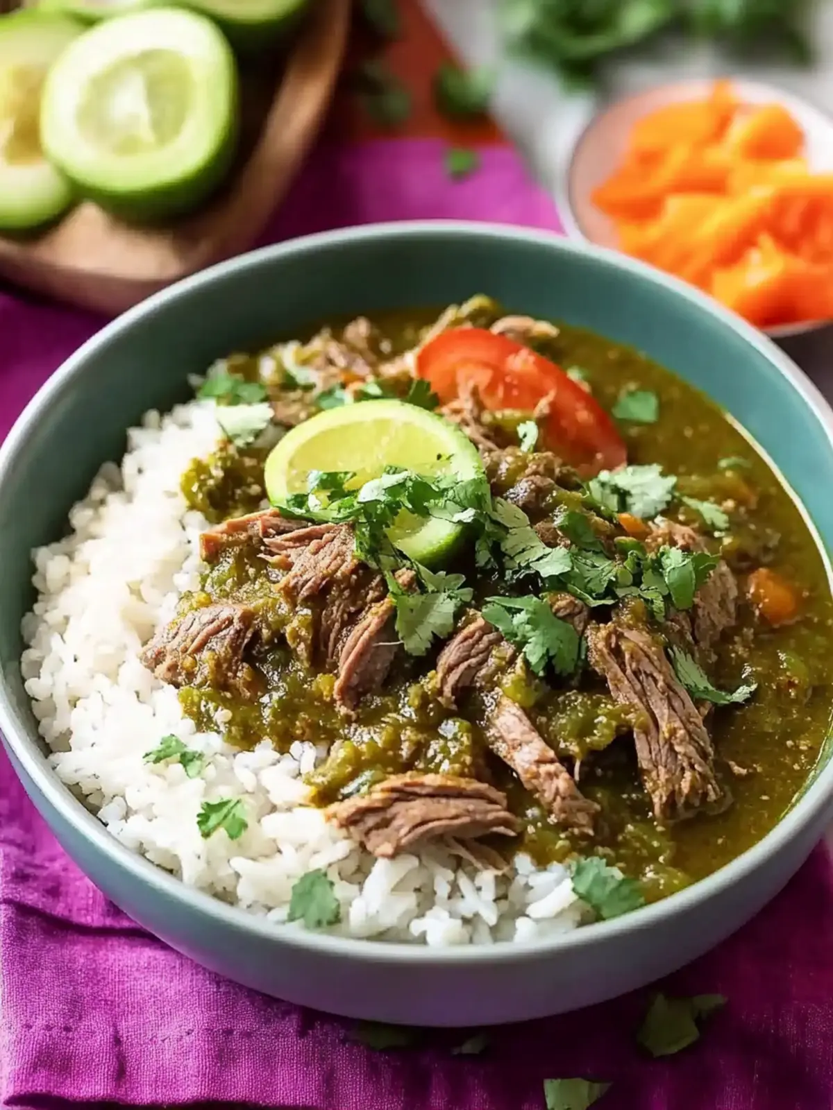 Simple Crockpot Beef Chili Verde