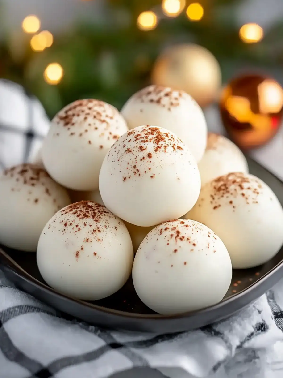 Sweet Eggnog Truffles