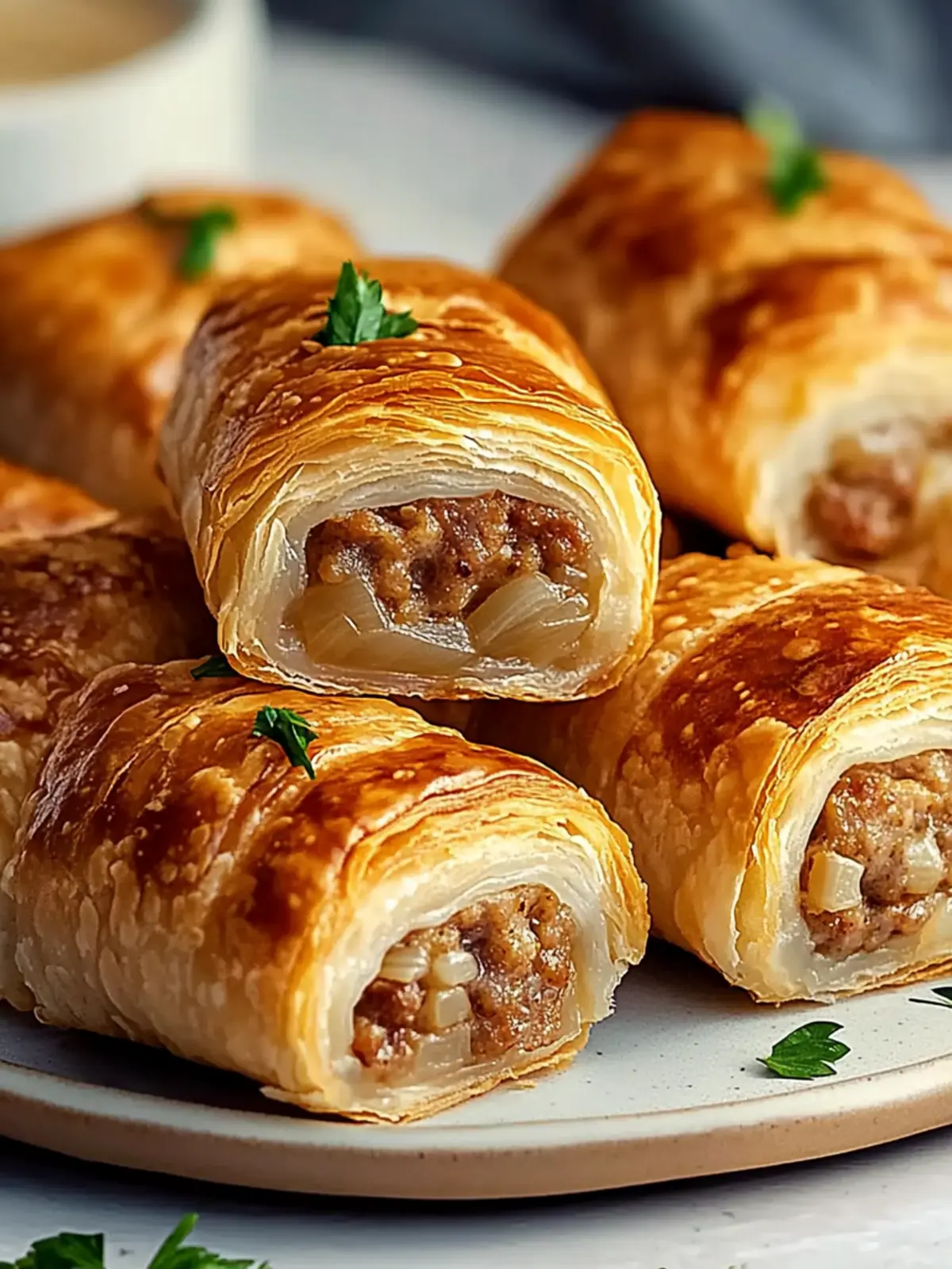 Savory French Onion Sausage Rolls