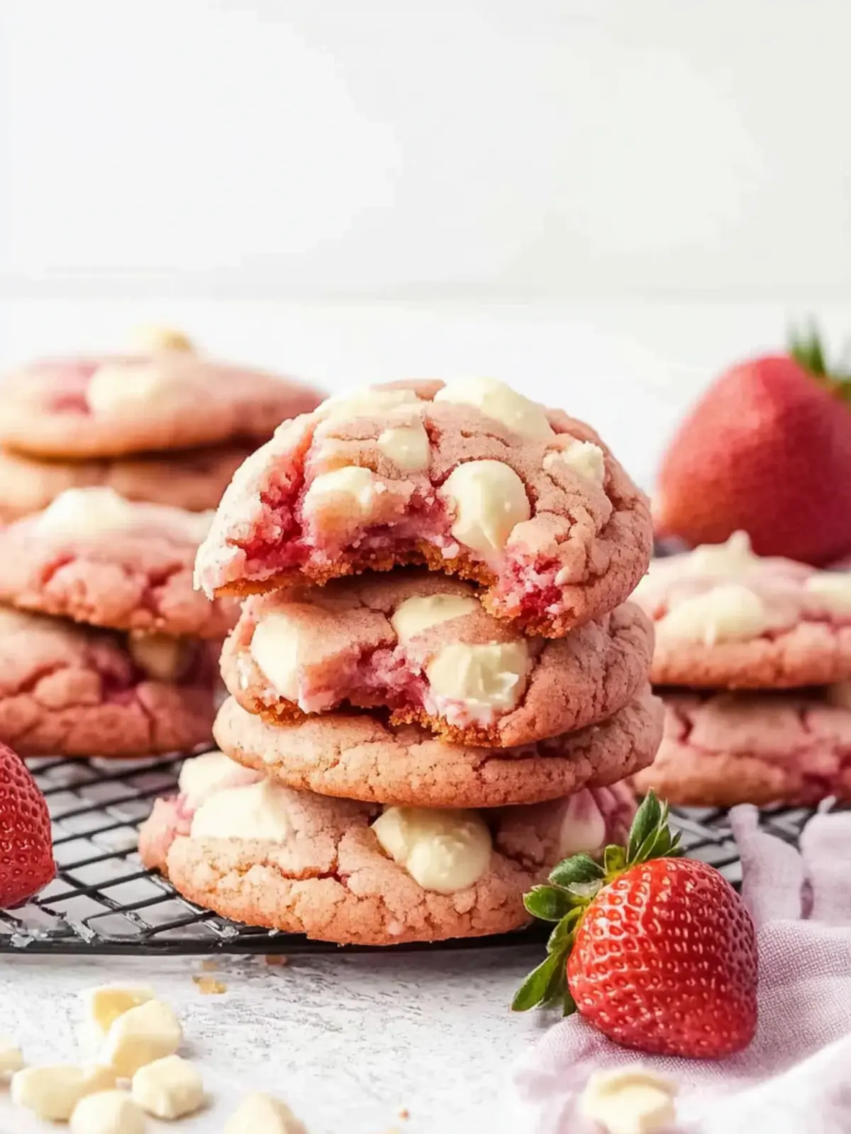 Creamy Strawberry Cheesecake Cookies