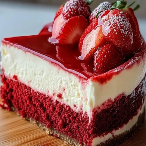 Red Velvet Strawberry Cheesecake