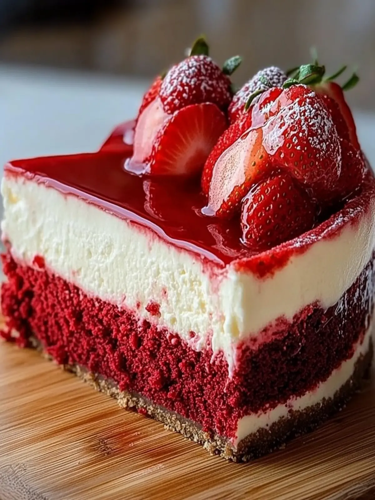 Red Velvet Strawberry Cheesecake