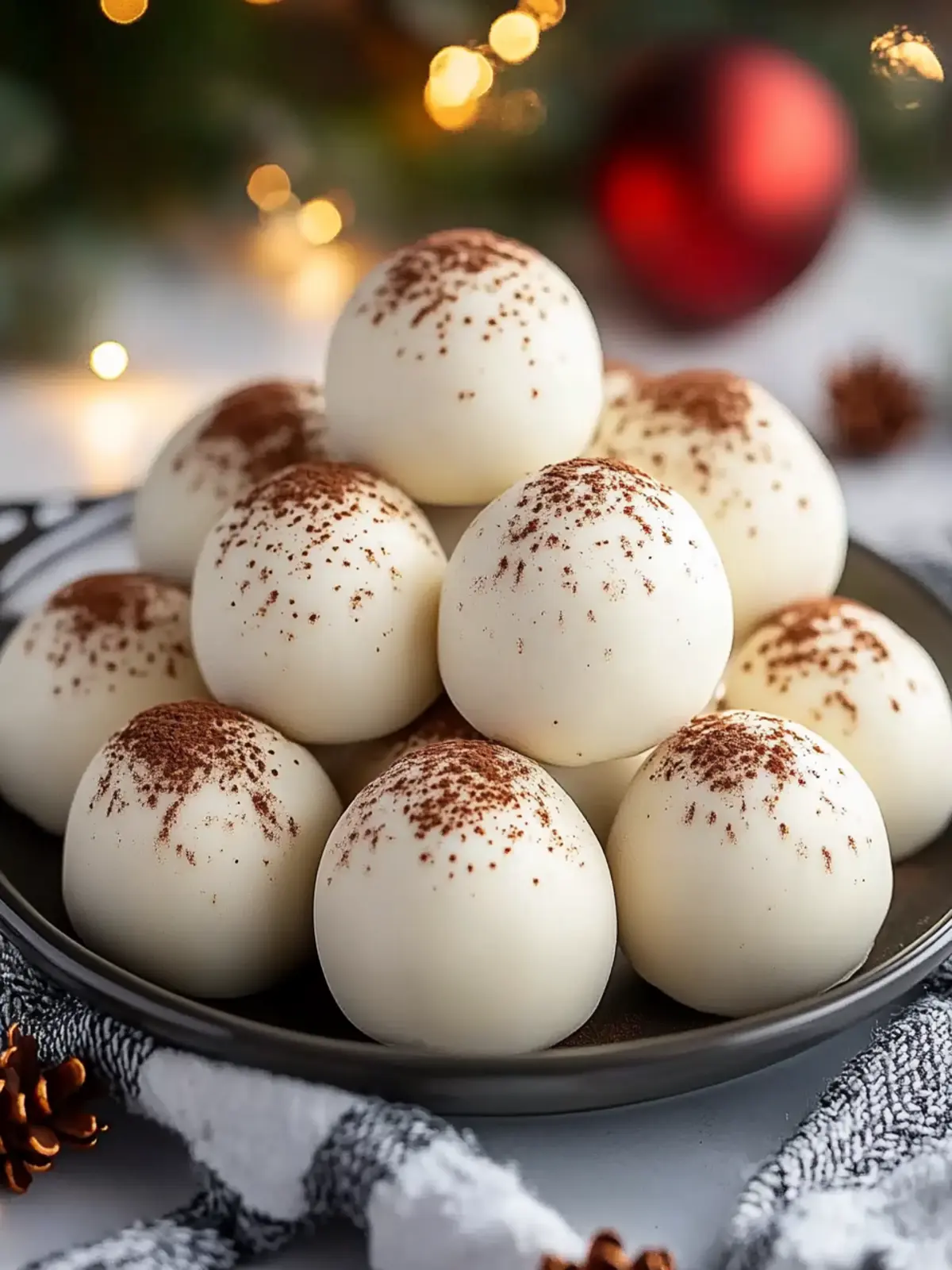 Sweet Eggnog Truffles
