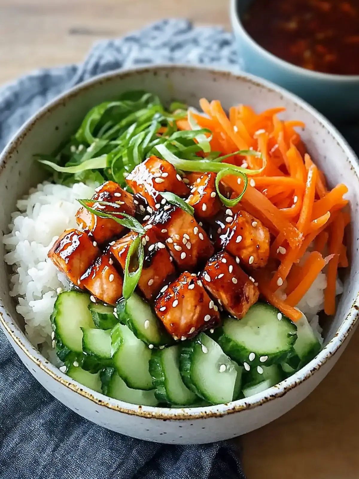 Honey Garlic Salmon Bowl