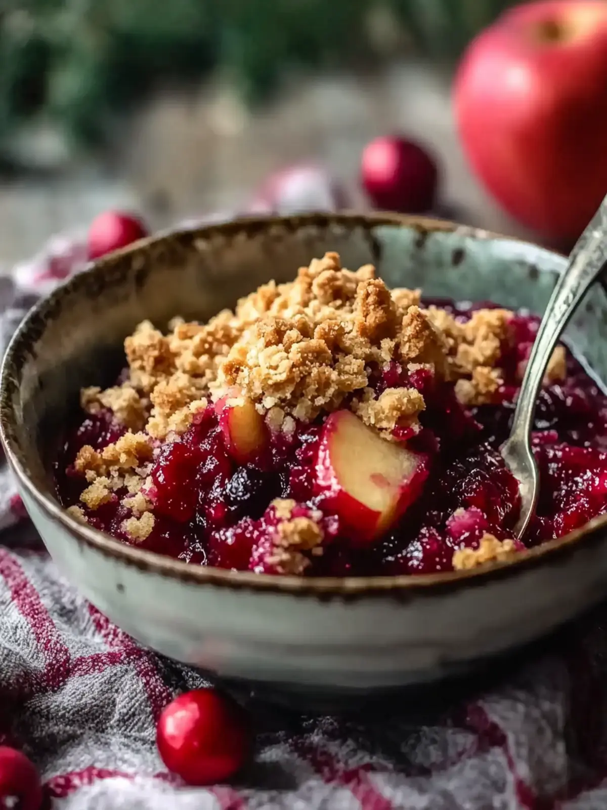 Quick Cranberry Apple Crisp
