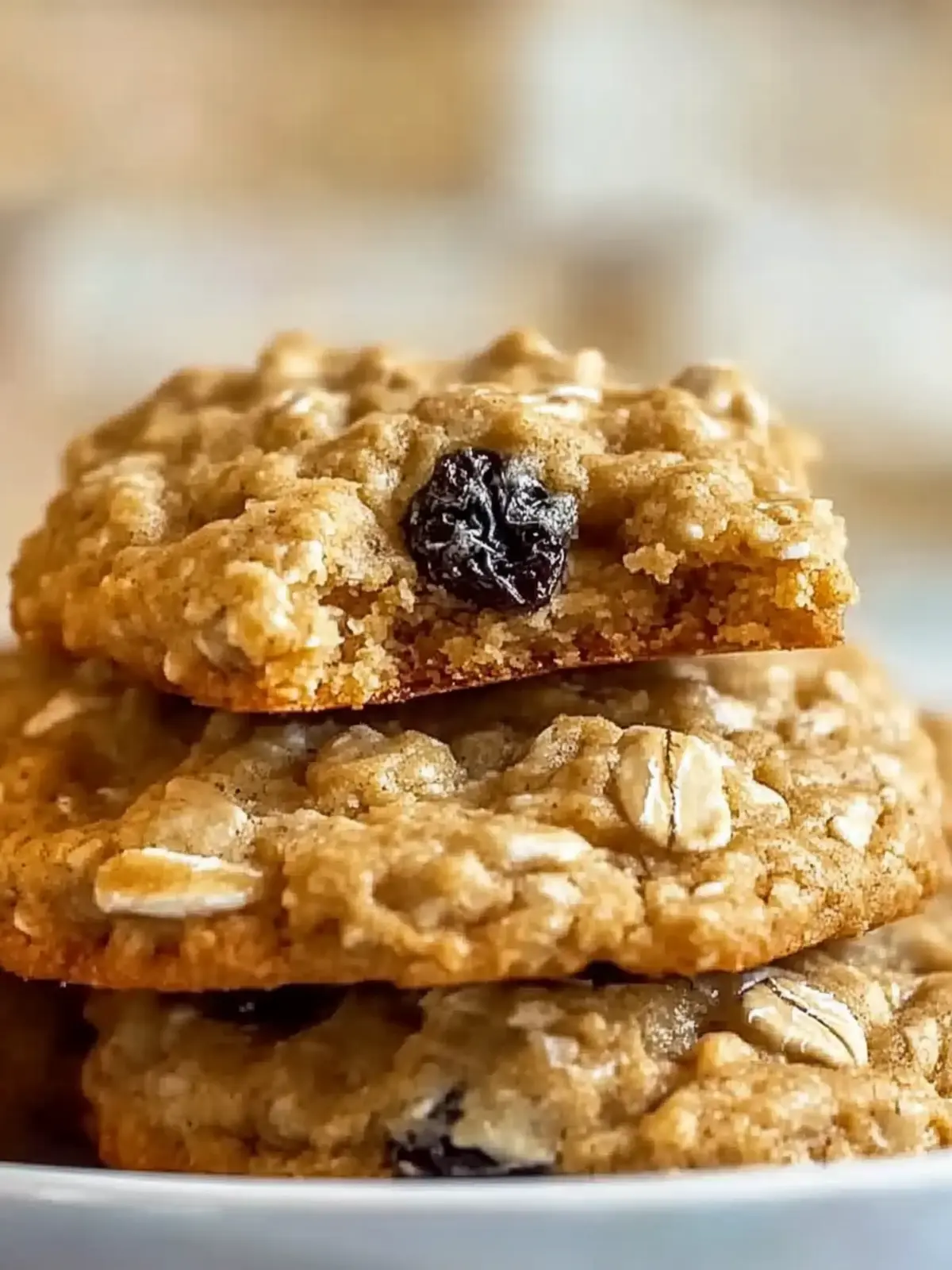 Chunky Peanut Butter Oatmeal Raisin Cookies