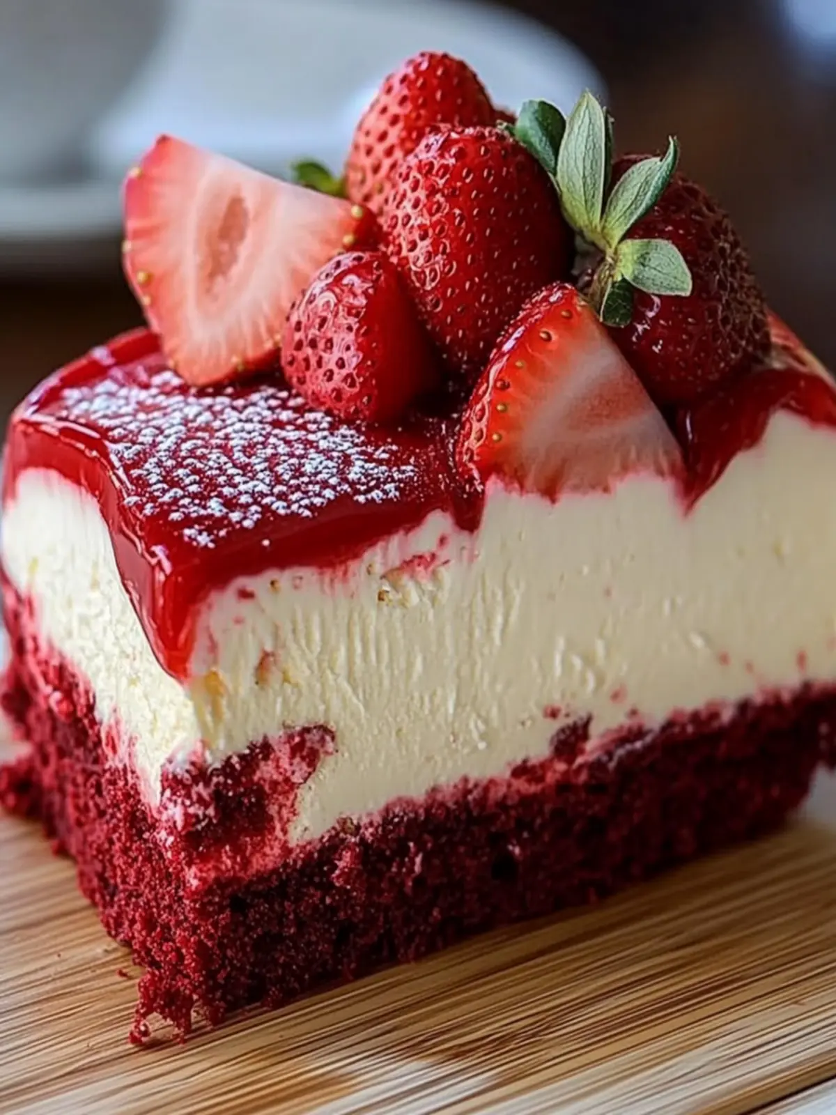 Red Velvet Strawberry Cheesecake