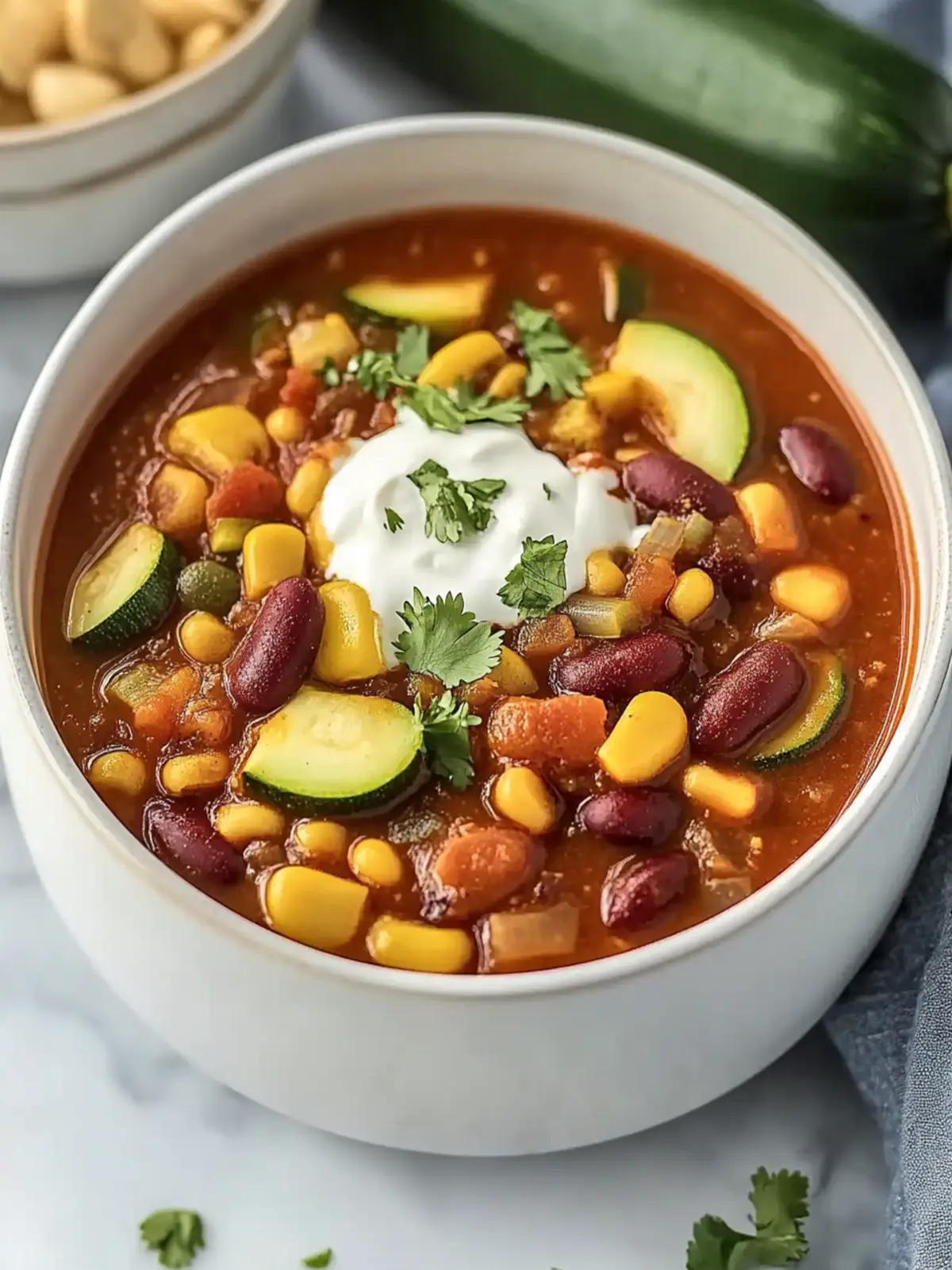 Chunky Crockpot Zucchini Chili