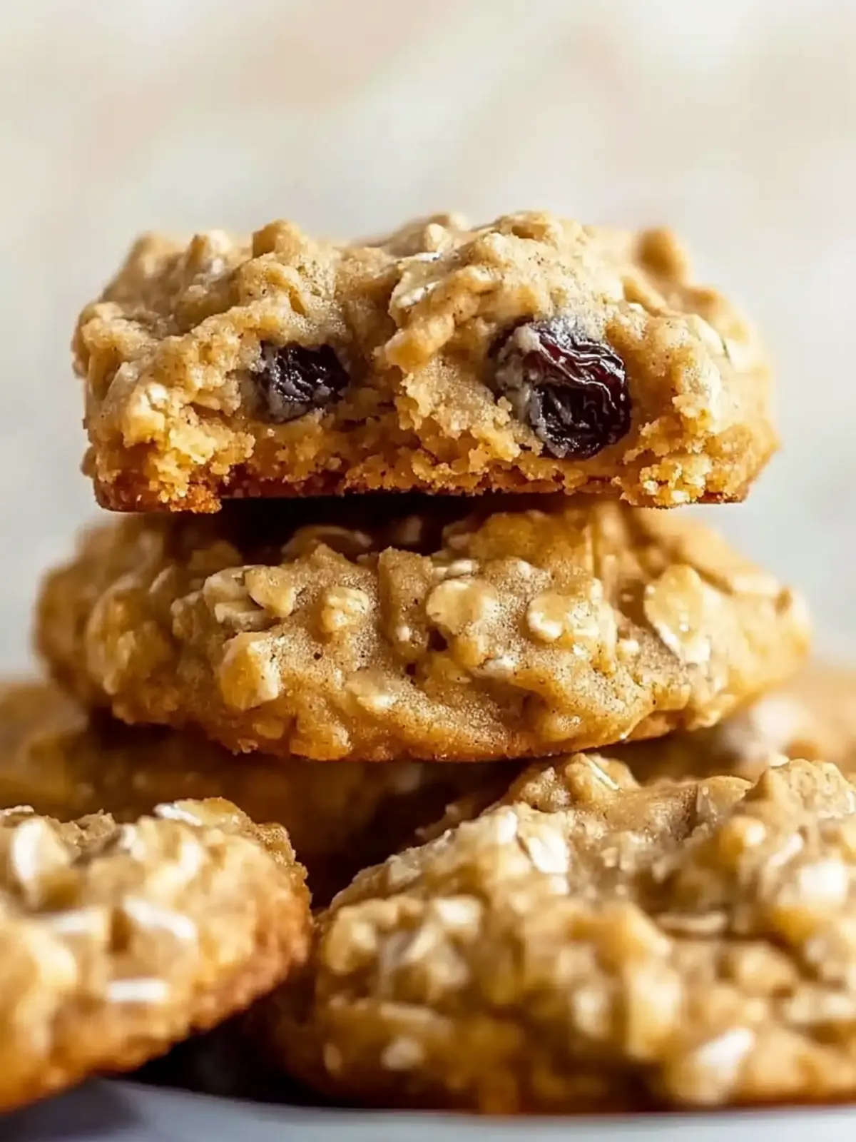 Chunky Peanut Butter Oatmeal Raisin Cookies