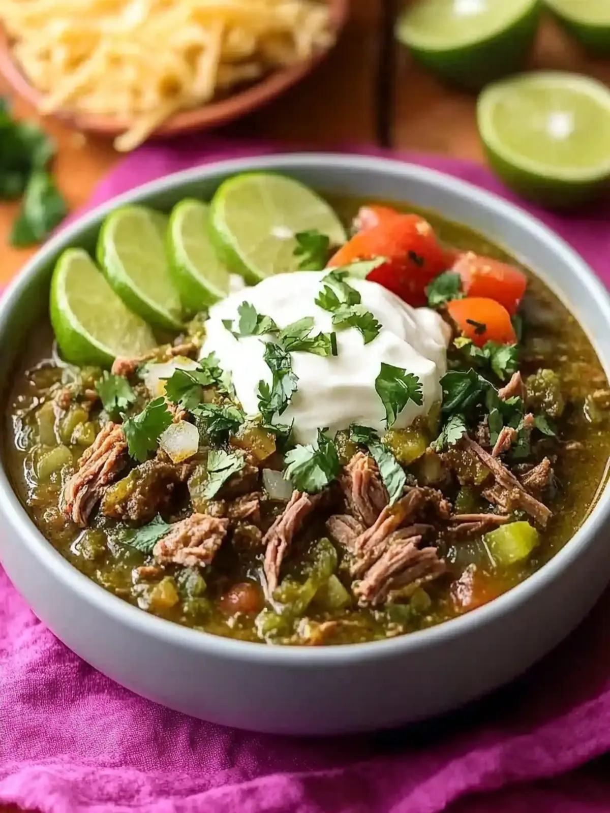Simple Crockpot Beef Chili Verde