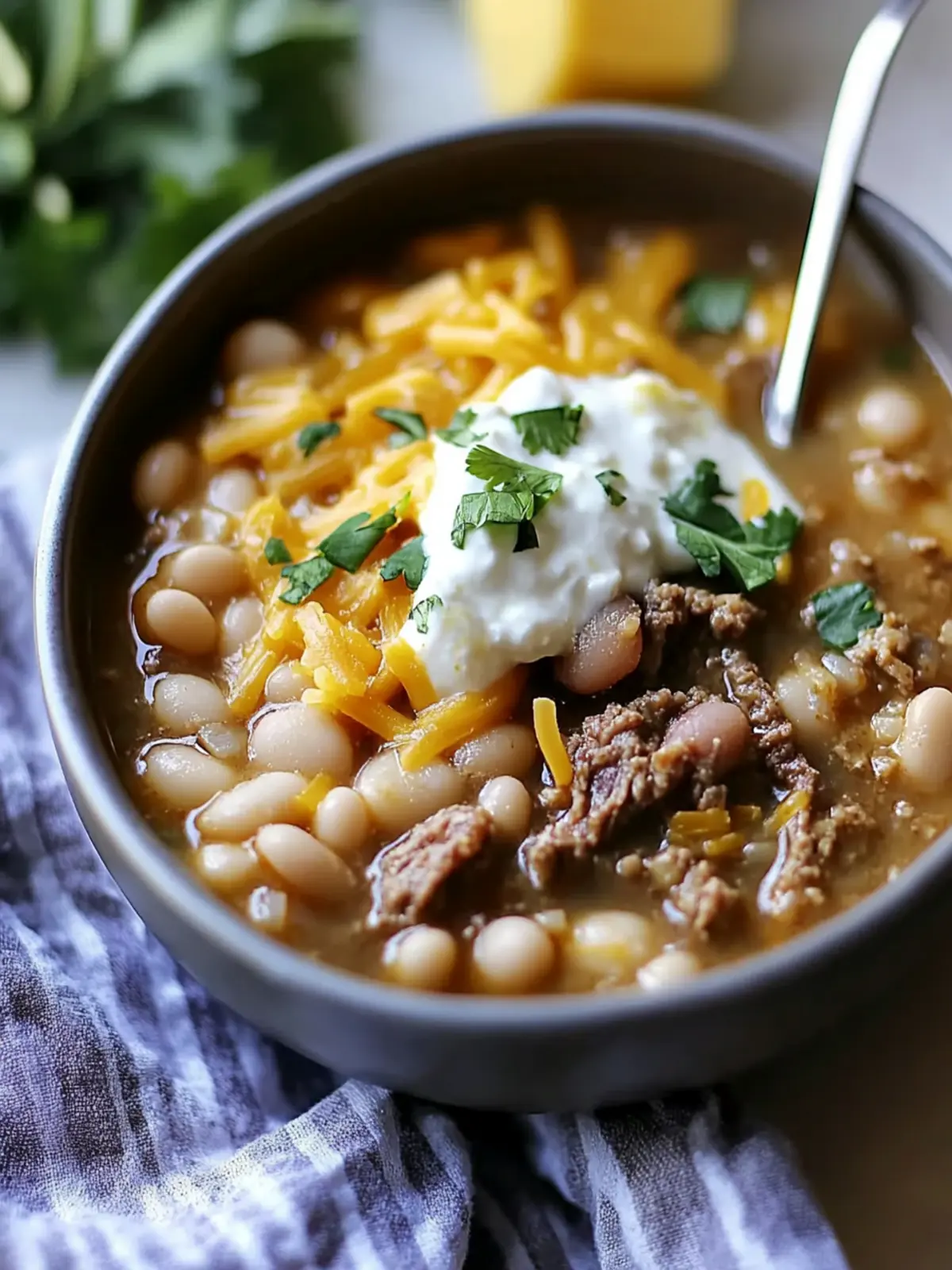 White Bean Beef Chili