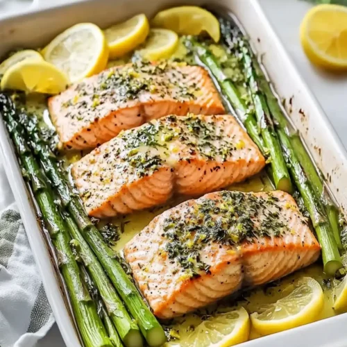 Baked Lemon Herb Salmon with Asparagus