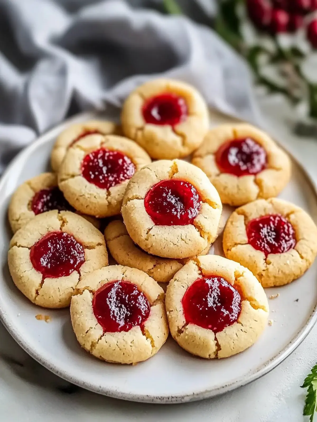 Almond Flour Thumbprint Cookies