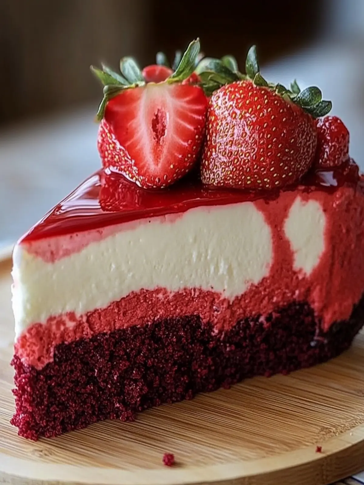 Red Velvet Strawberry Cheesecake
