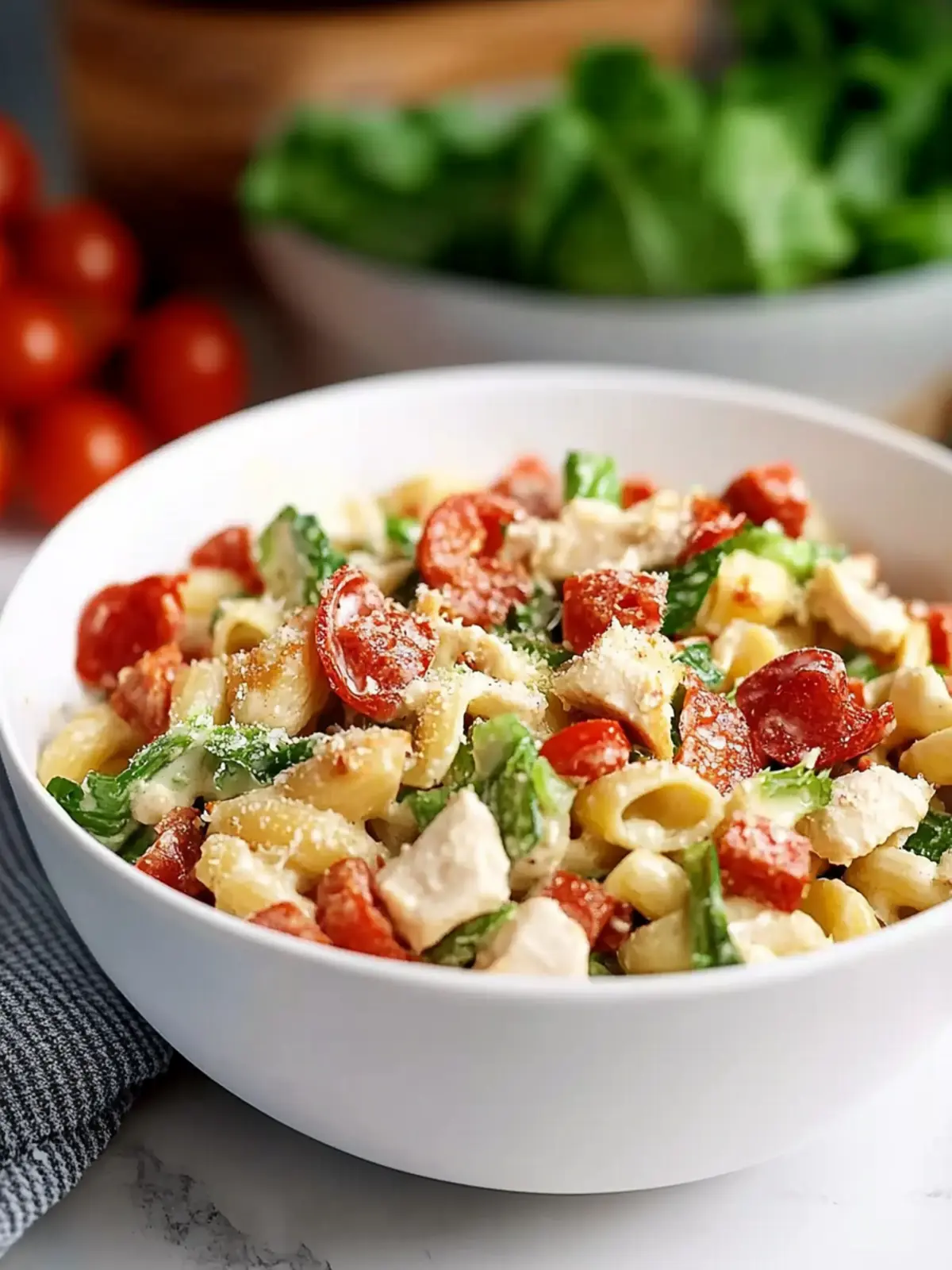 Tasty Chicken Ranch BLT Pasta Salad
