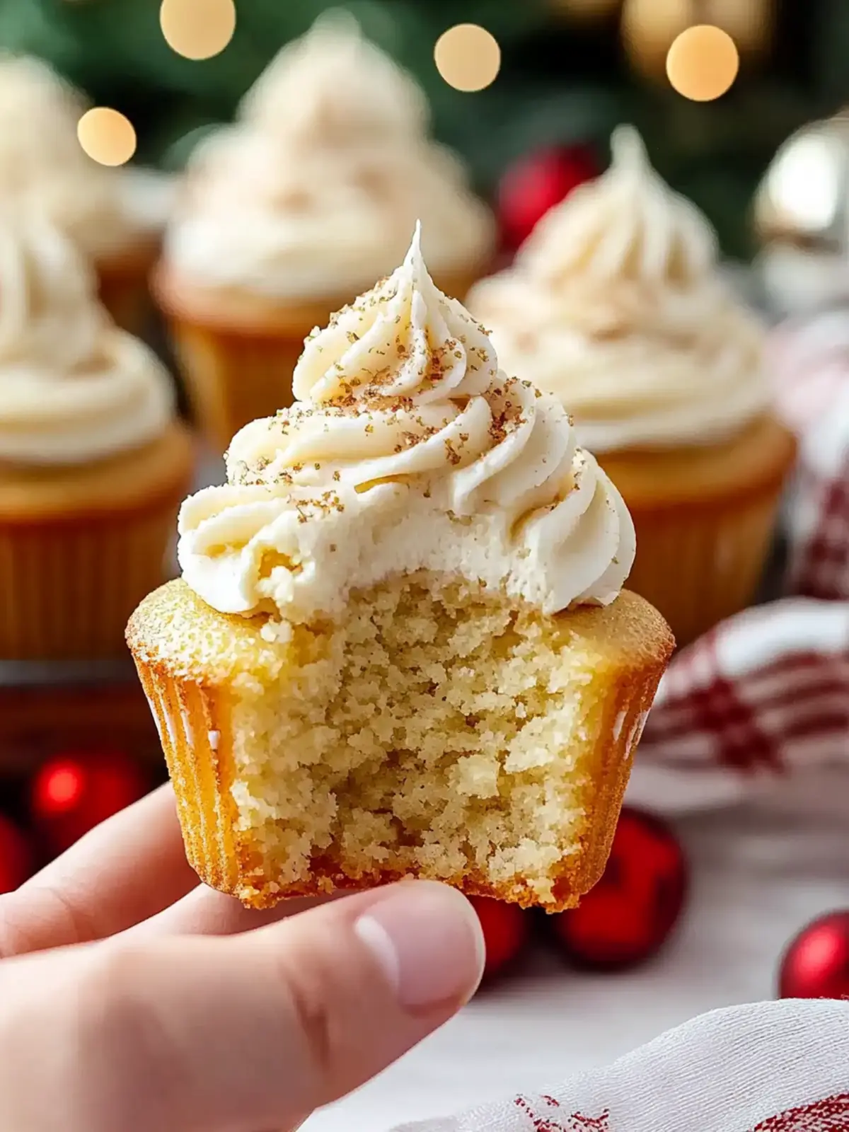 Delicious Eggnog Cupcakes