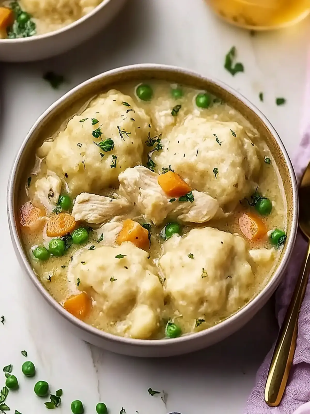 Warm Crockpot Chicken and Dumplings