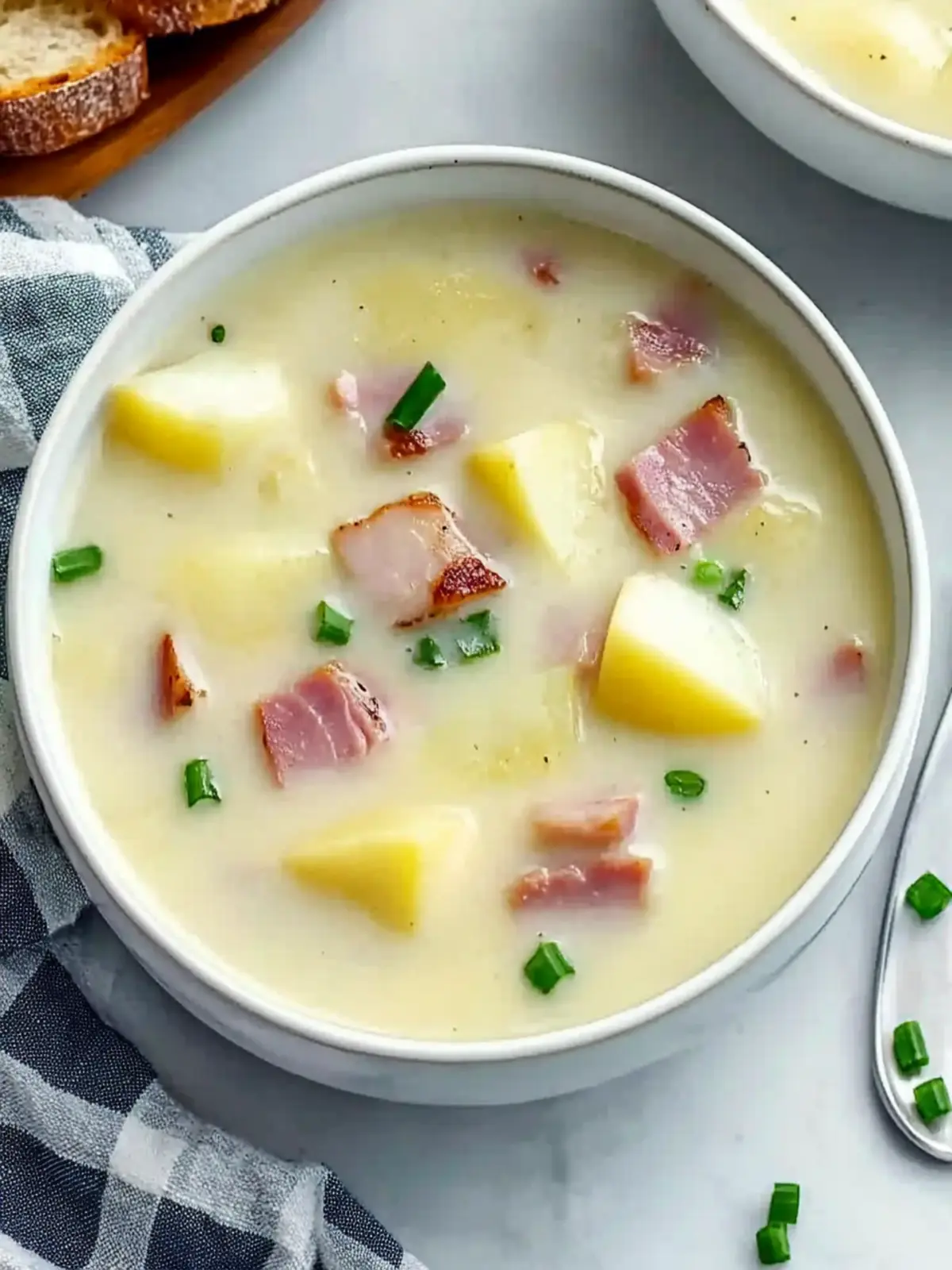 Buttery Spiral Ham and Potato Soup