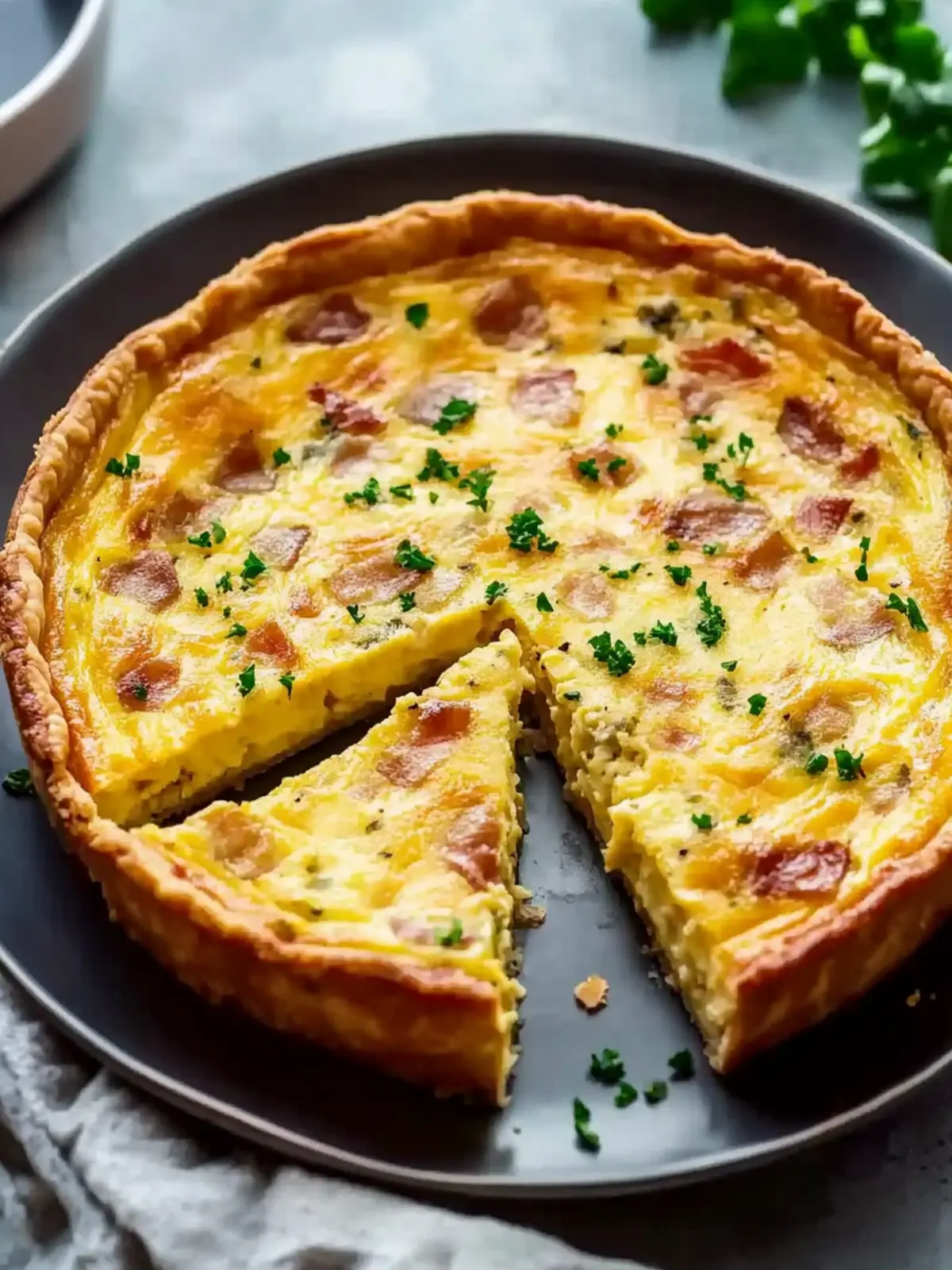 Cheesy Crustless Quiche Lorraine