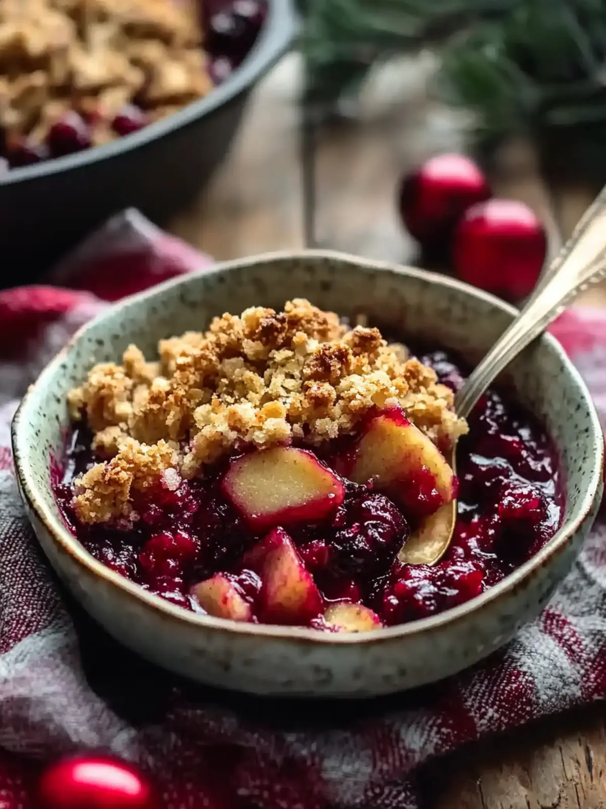 Quick Cranberry Apple Crisp