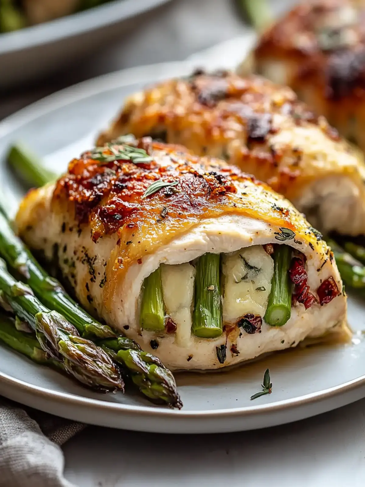 Stuffed Chicken Breast with Asparagus