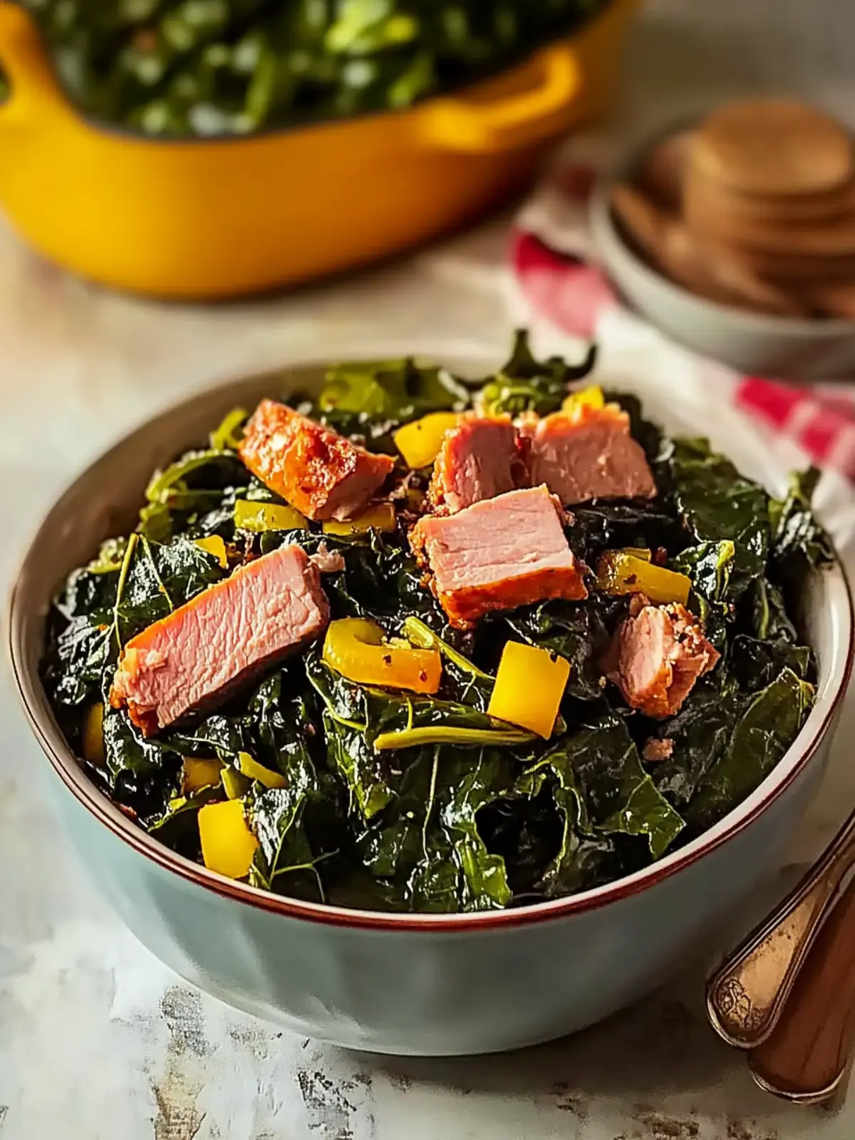 Spicy Collard Greens with Smoked Turkey