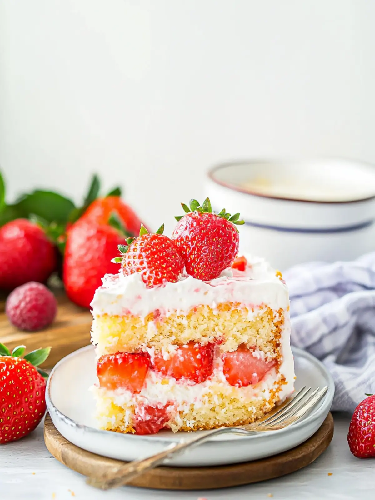 Strawberry Earthquake Cake