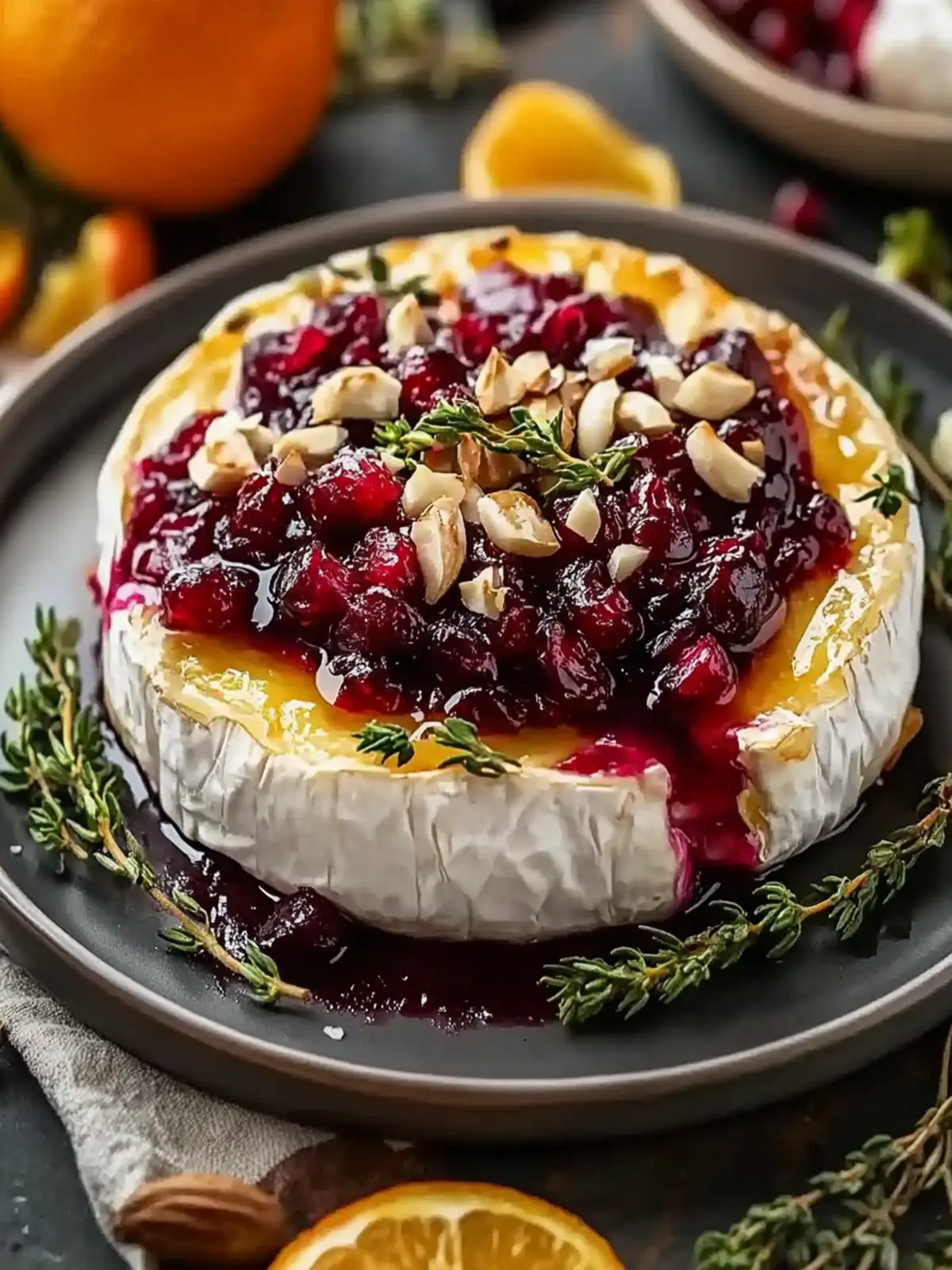 Cranberry Orange Baked Brie