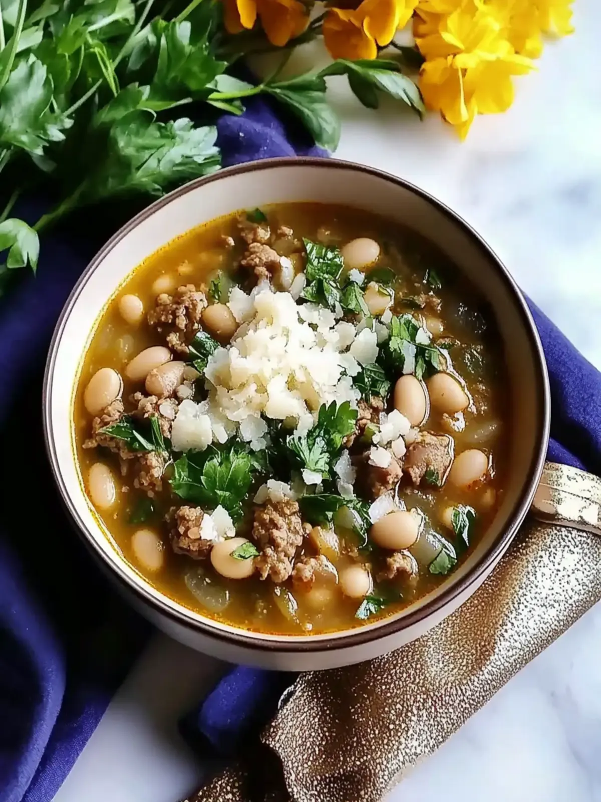 Classic White Bean Beef Chili