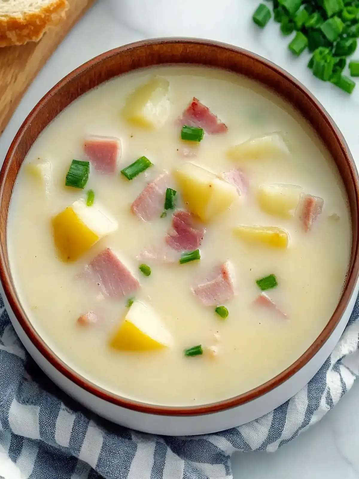 Buttery Spiral Ham and Potato Soup