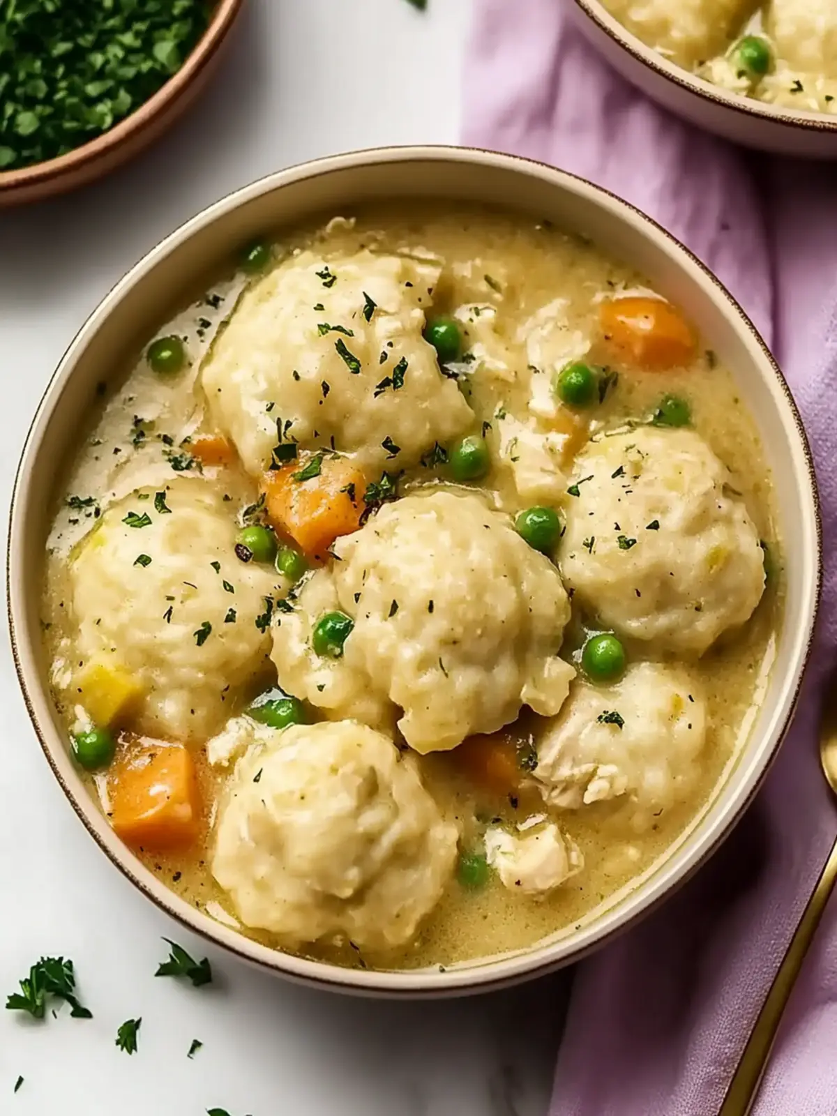 Warm Crockpot Chicken and Dumplings