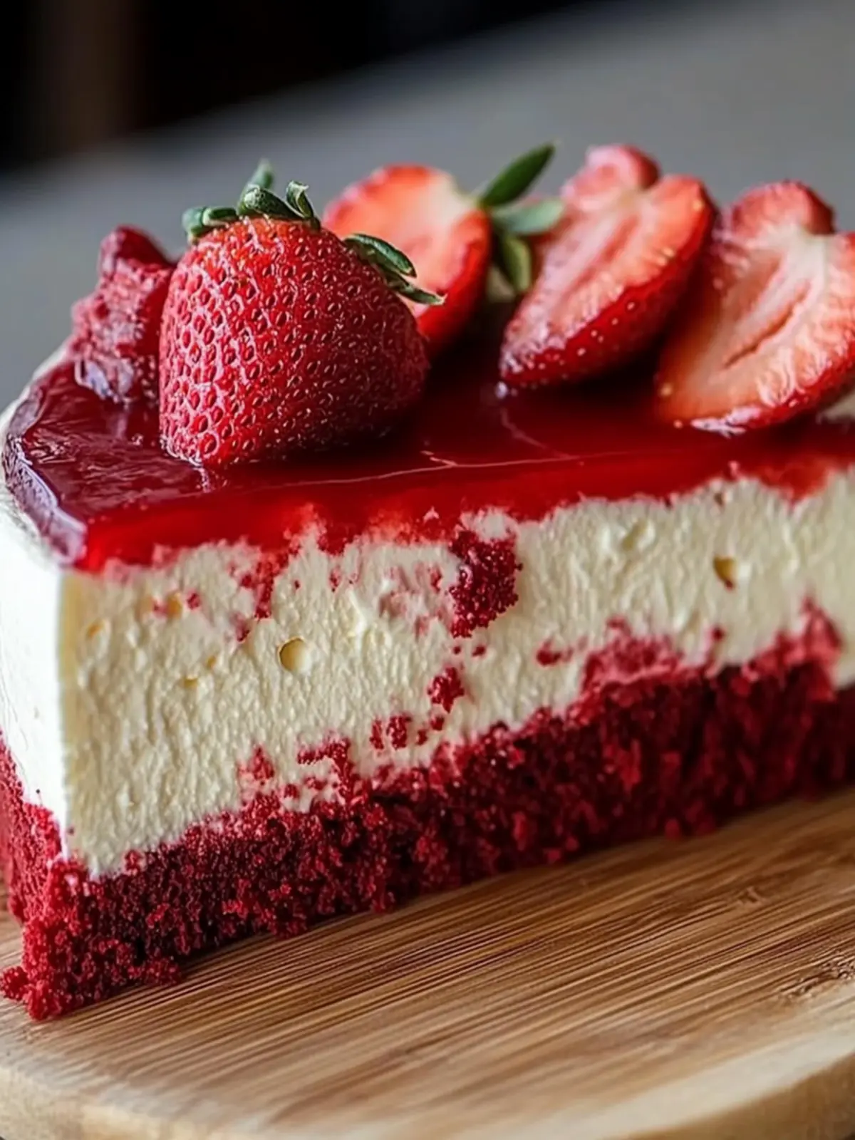 Red Velvet Strawberry Cheesecake
