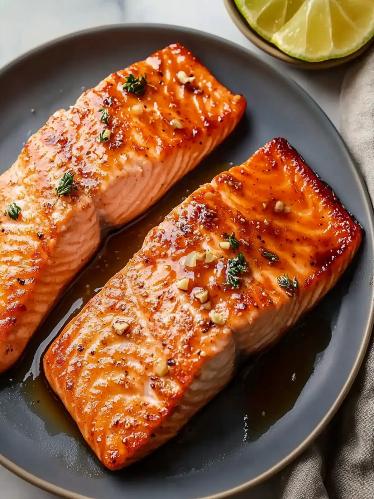 Quick Air Fryer Maple Glazed Salmon