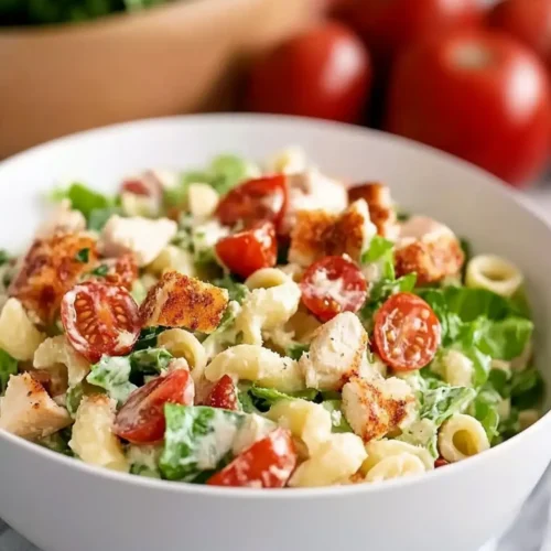 Tasty Chicken Ranch BLT Pasta Salad