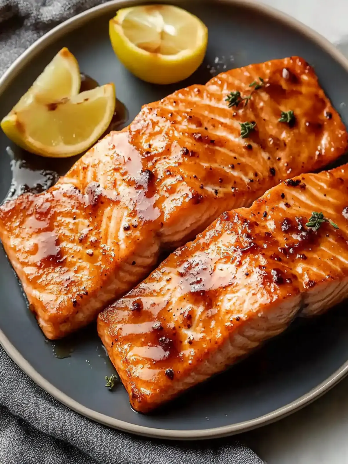 Quick Air Fryer Maple Glazed Salmon
