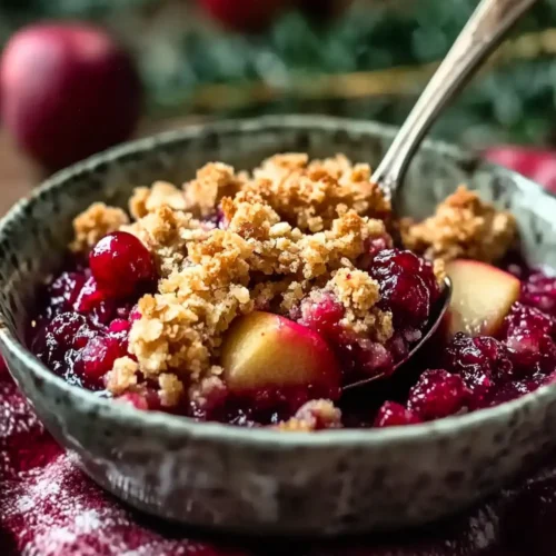 Quick Cranberry Apple Crisp