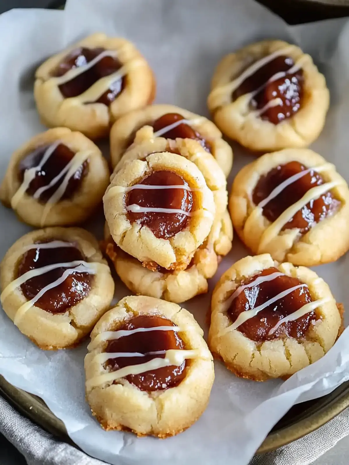 Homemade Apple Butter Thumbprint Cookies