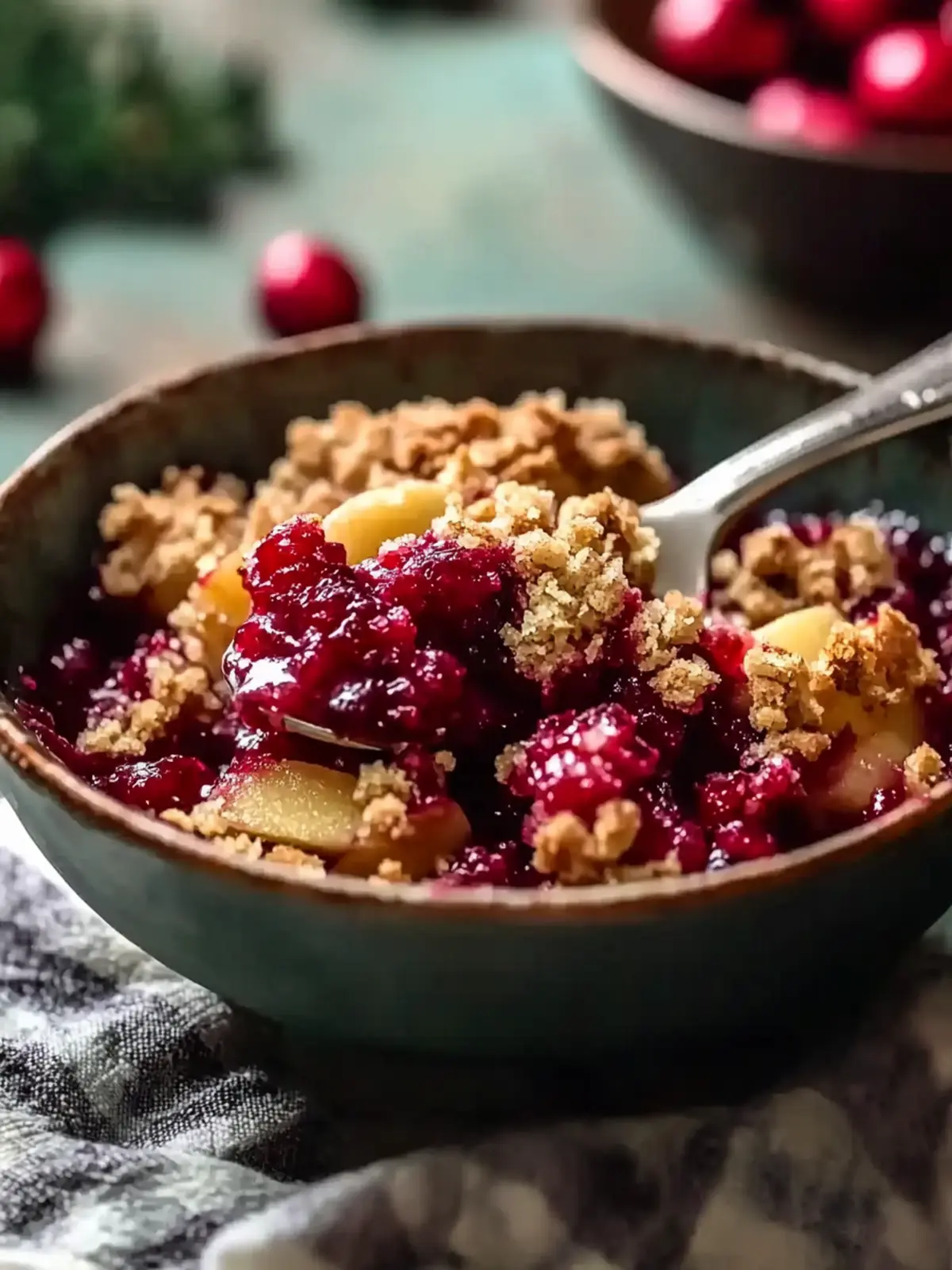 Quick Cranberry Apple Crisp