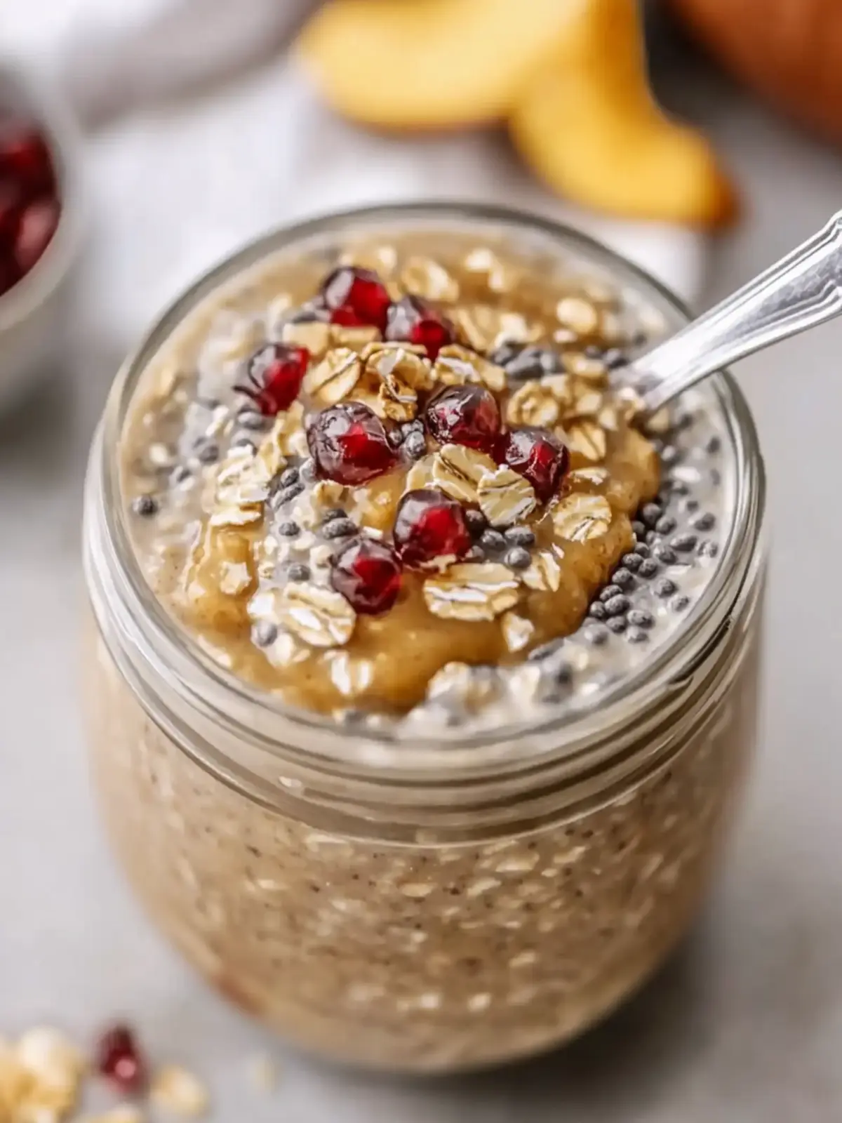 High Protein Pumpkin Overnight Oats