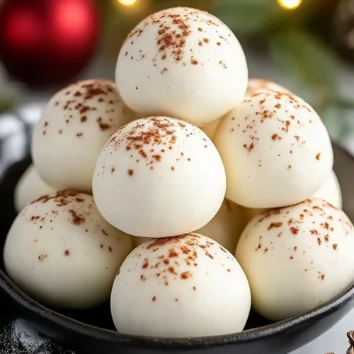 Sweet Eggnog Truffles