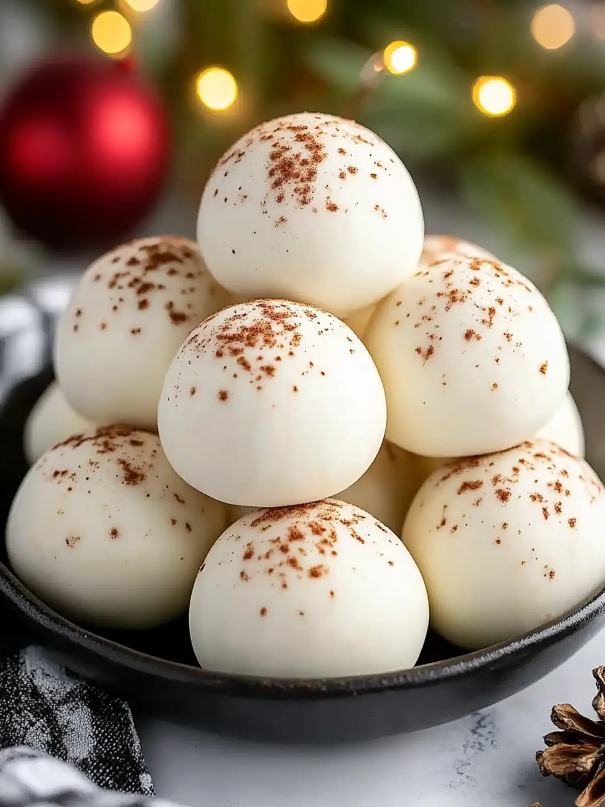 Delicious Sweet Eggnog Truffles to Spread Holiday Cheer