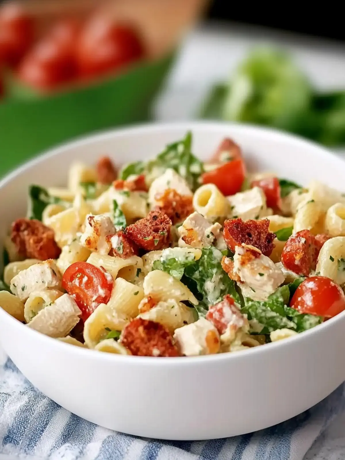 Tasty Chicken Ranch BLT Pasta Salad