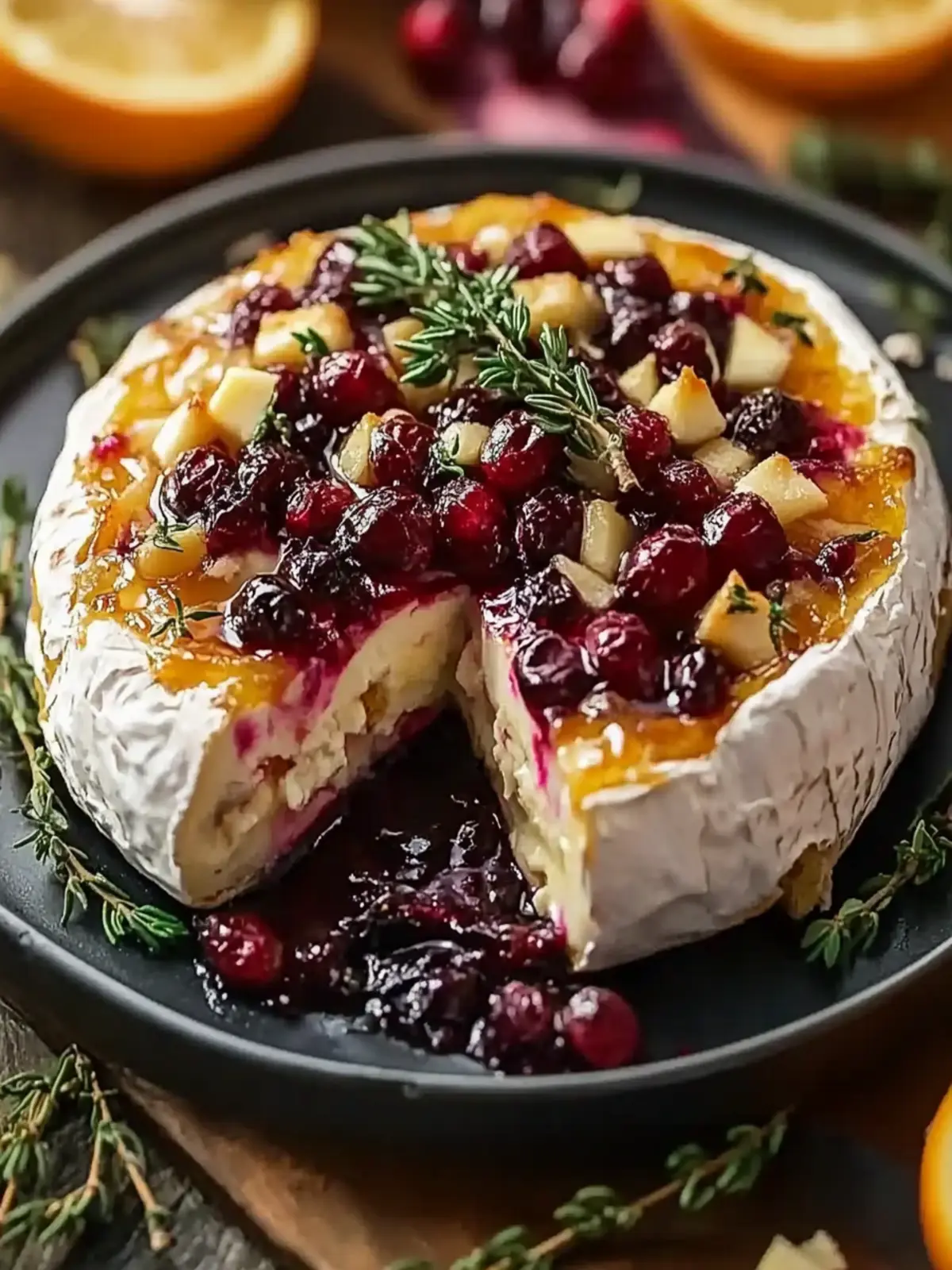 Cranberry Orange Baked Brie