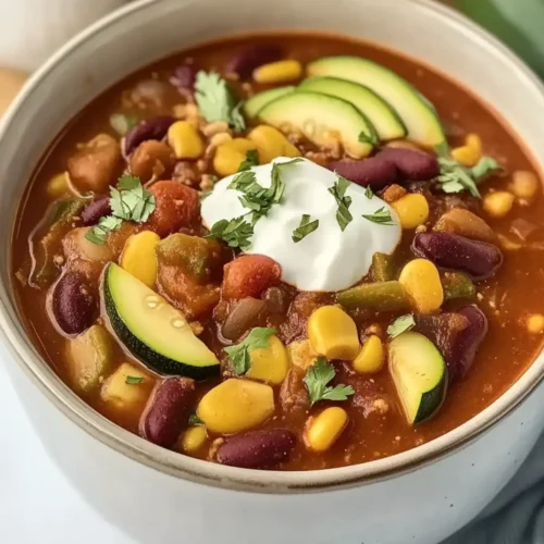 Chunky Crockpot Zucchini Chili